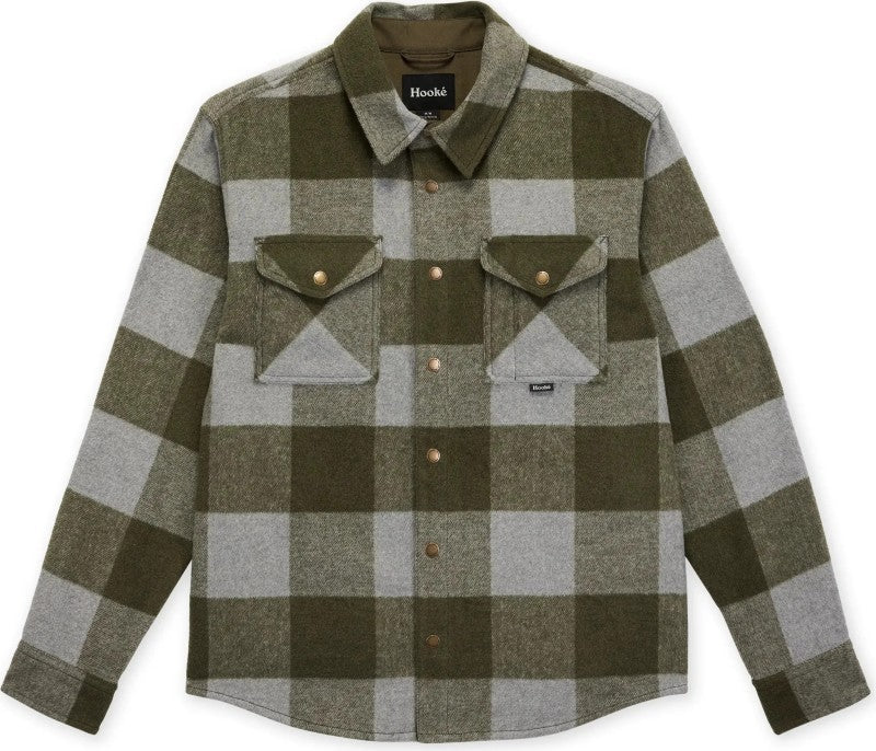 Canadian Overshirt - Mens - dark olive / grey 1