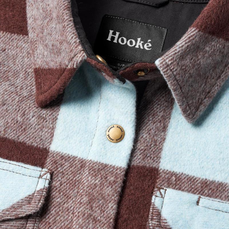 Canadian Overshirt - Womens - Cloud Blue / Brick 5