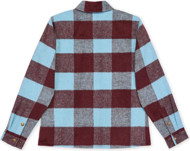 Canadian Overshirt - Womens - pale blue / burgundy 1