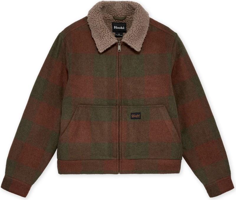 Canadian Pile Work Jacket - Womens - dark green / brown 1