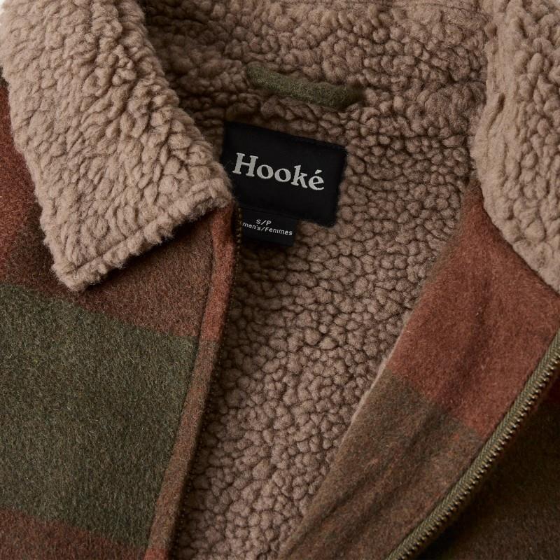 Canadian Pile Work Jacket - Womens - dark green / brown 1