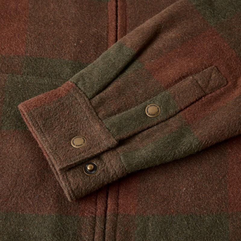 Canadian Pile Work Jacket - Womens - dark green / brown 1