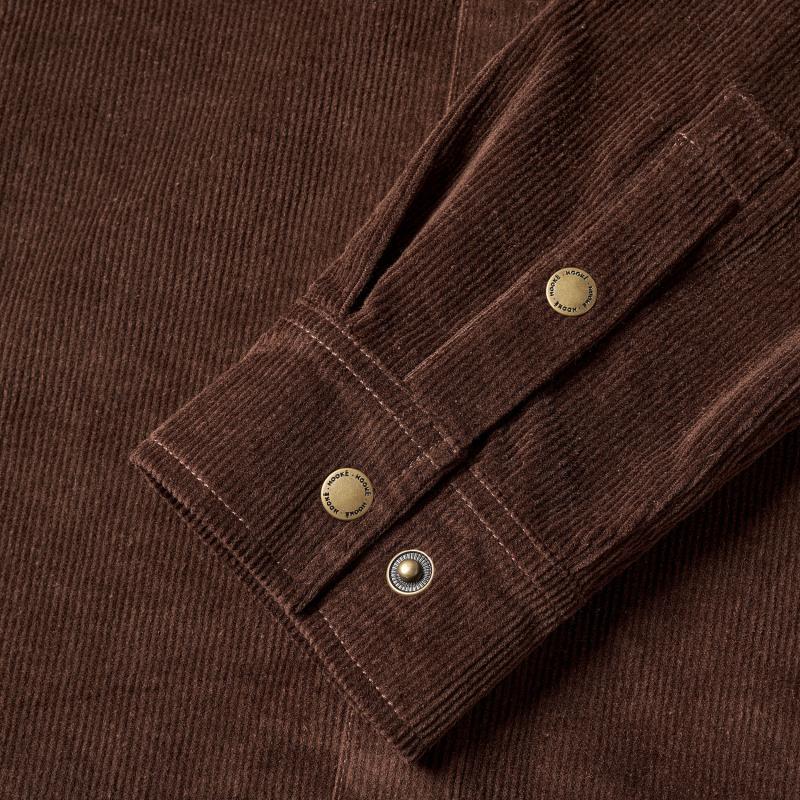 Corduroy Overshirt - Mens - Dark Brown 4