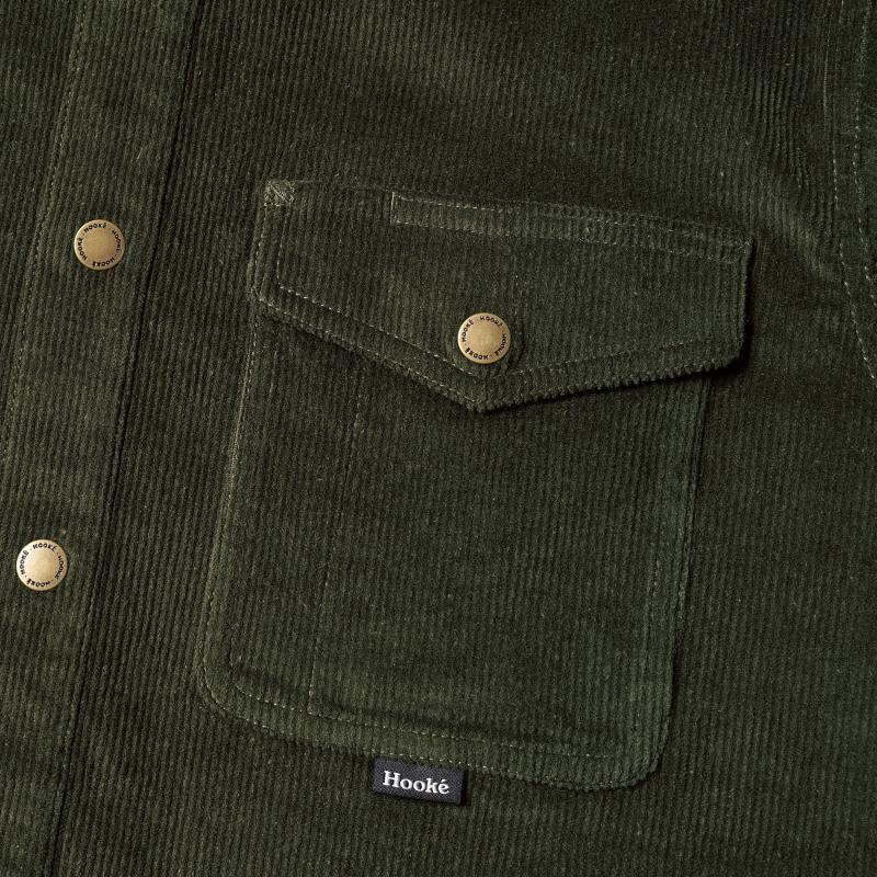 Corduroy Overshirt - Mens - Dark Green 3