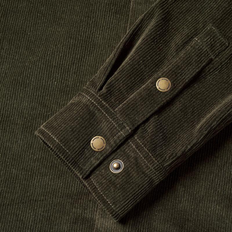 Corduroy Overshirt - Mens - Dark Green 4