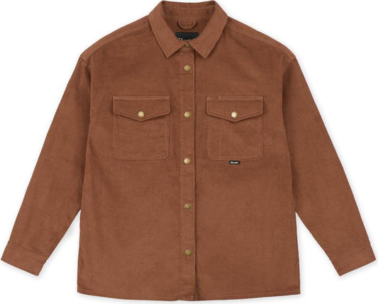 Corduroy Overshirt - Womens - Pecan Brown 1