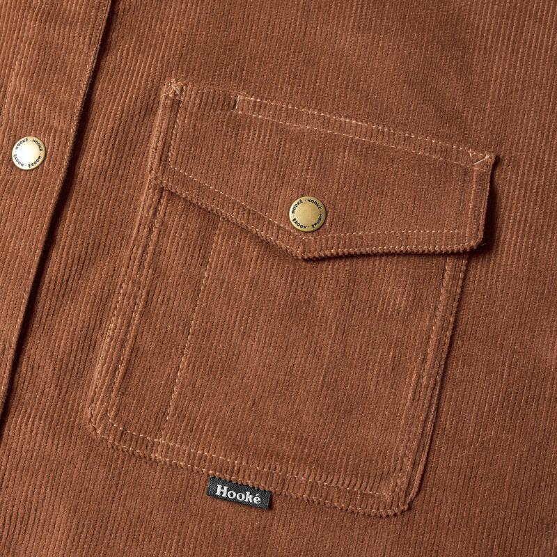 Corduroy Overshirt - Womens - Pecan Brown 3