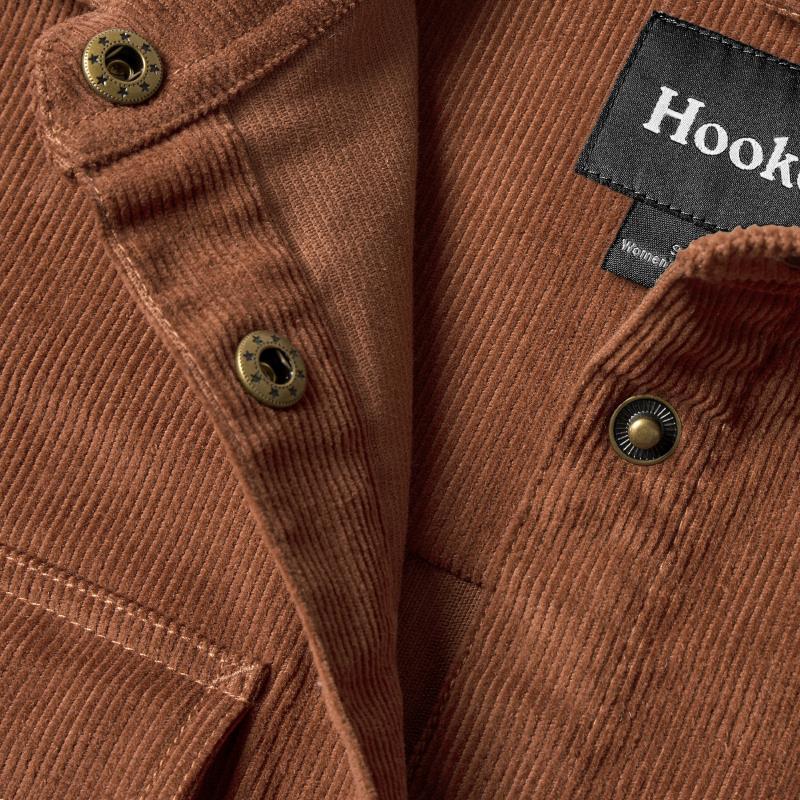 Corduroy Overshirt - Womens - Pecan Brown 4