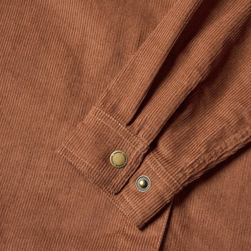 Corduroy Overshirt - Womens - Pecan Brown 5