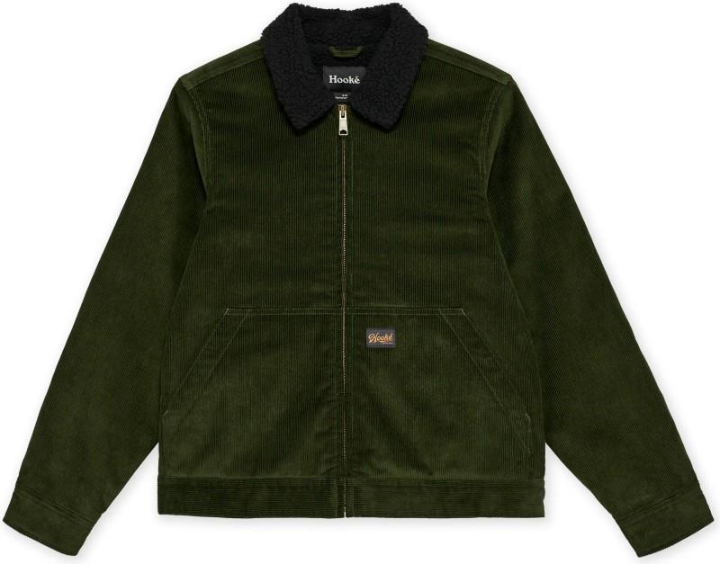 Corduroy Pile Work Jacket - Womens - dark green 1