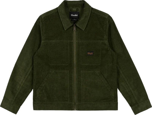 Corduroy Trucker Work Jacket - Womens - calla green 1