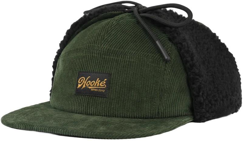 Corduroy Winter Cap - dark green 1