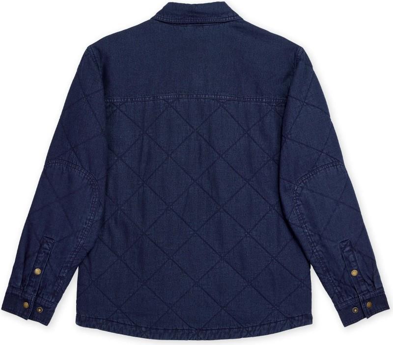 Denim Quilted Jacket Shirt - Mens - blue denim 1