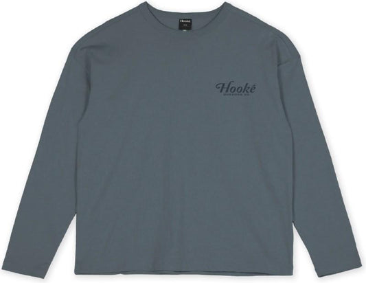 Elk River Mountains Oversized LS Tee - Womens - steel blue 1