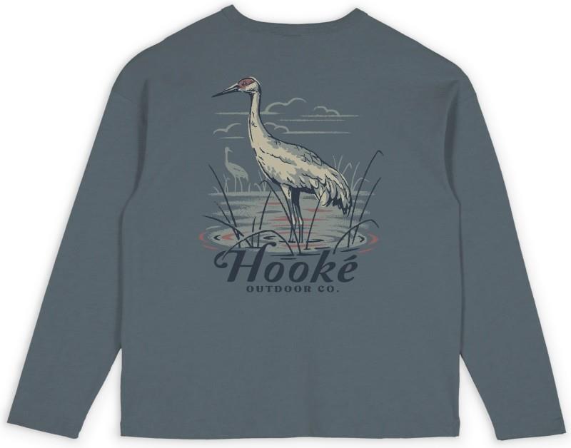 Elk River Mountains Oversized LS Tee - Womens - steel blue 1