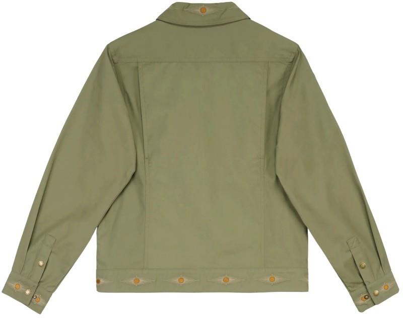 Embroidered Light Work Jacket - Womens - burnt olive 1