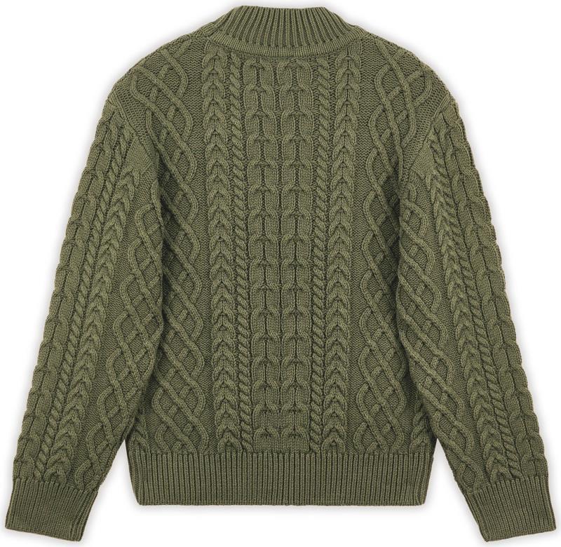 Fisherman Sweater - Mens - Burnt Olive 2