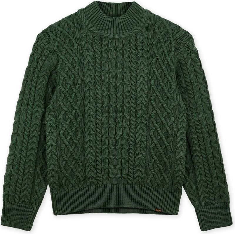 Fisherman Sweater - Mens - forest green 1