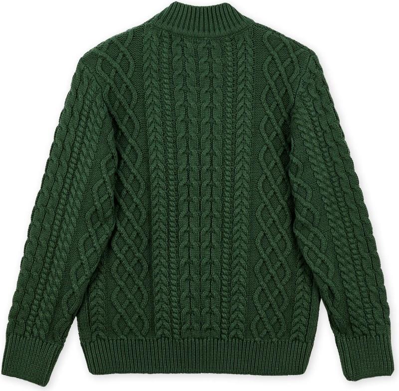 Fisherman Sweater - Mens - forest green 1