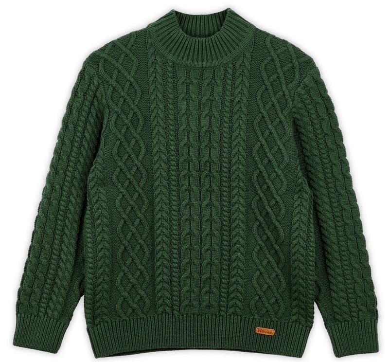 Fisherman Sweater - Womens - Forest Green 1