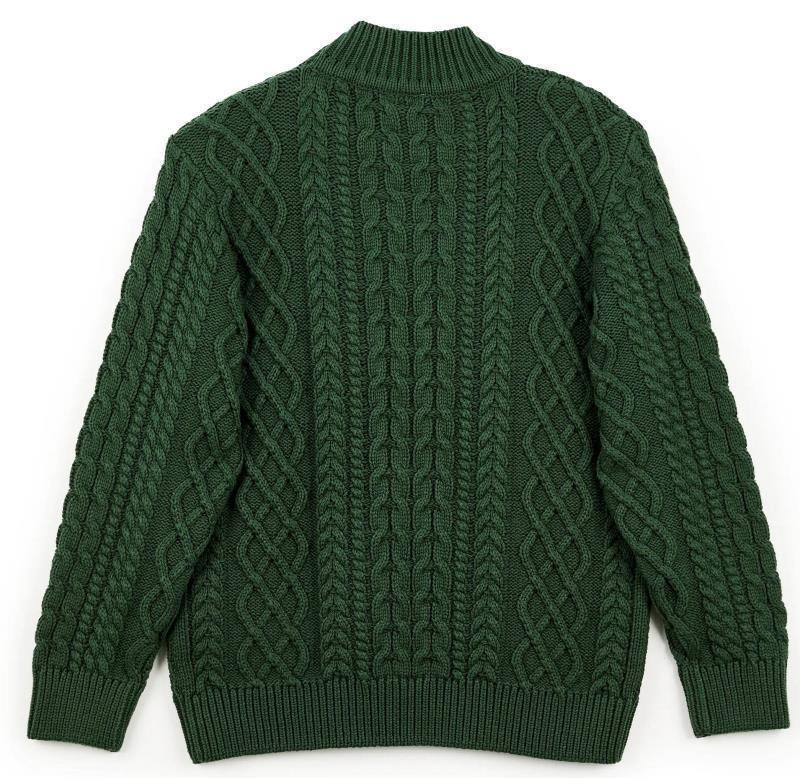 Fisherman Sweater - Womens - Forest Green 2