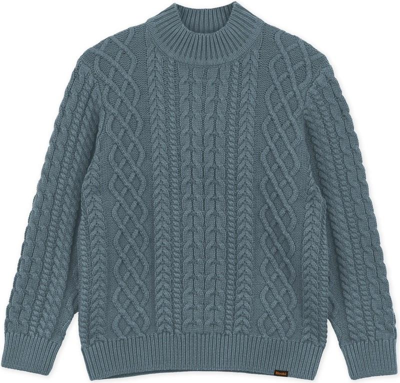 Fisherman Sweater - Womens - steel blue 1
