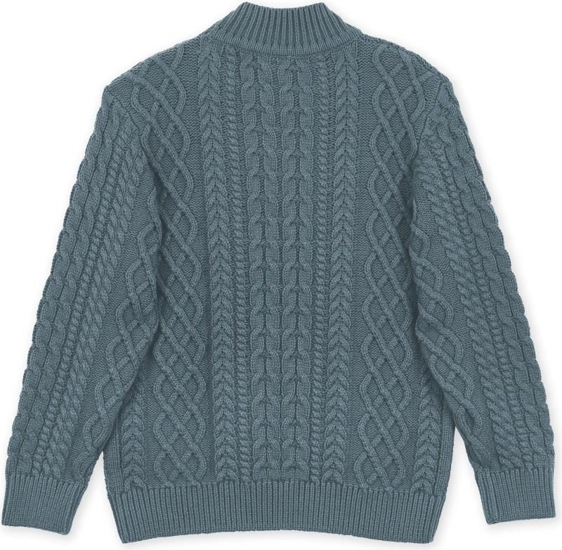 Fisherman Sweater - Womens - steel blue 1