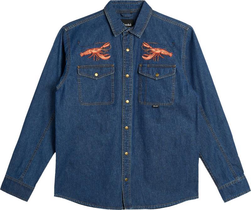 Fishing Lobster Denim Shirt - Mens - blue denim 1