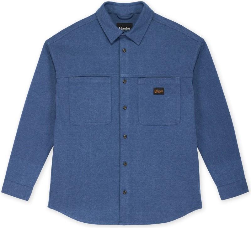 Fjord Oversized Flannel Shirt - Womens - heather navy 1