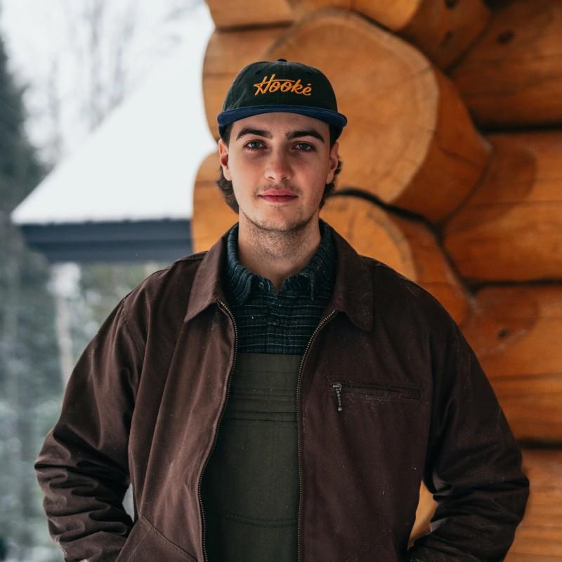 Flannel Unstructured Cap - navy / forest green 1