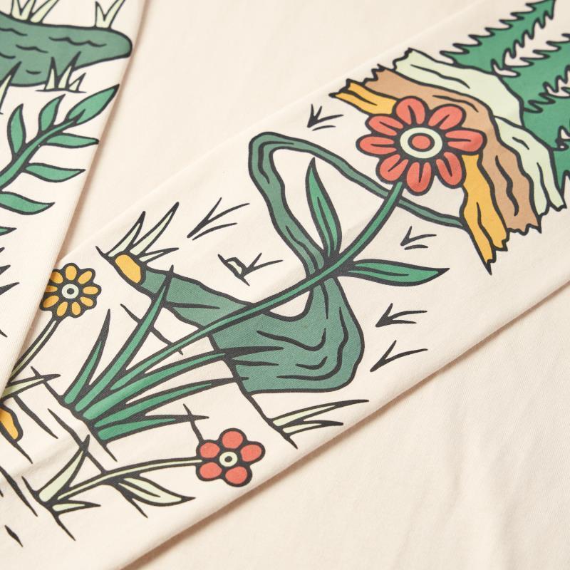 Flourishing LS Tee - Womens - Oatmeal 4