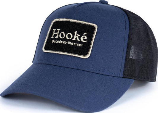 Fly Patch Curved Trucker Hat - Dusty Navy / Black 1