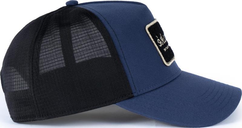 Fly Patch Curved Trucker Hat - Dusty Navy / Black 2