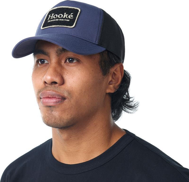 Fly Patch Curved Trucker Hat - Dusty Navy / Black 3