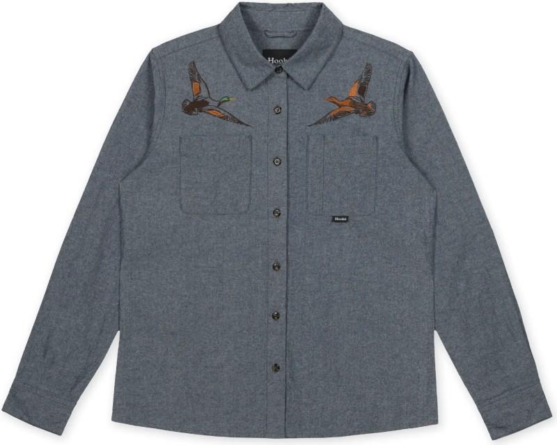 Flying Ducks Chambray Shirt - Womens - blue chambray 1