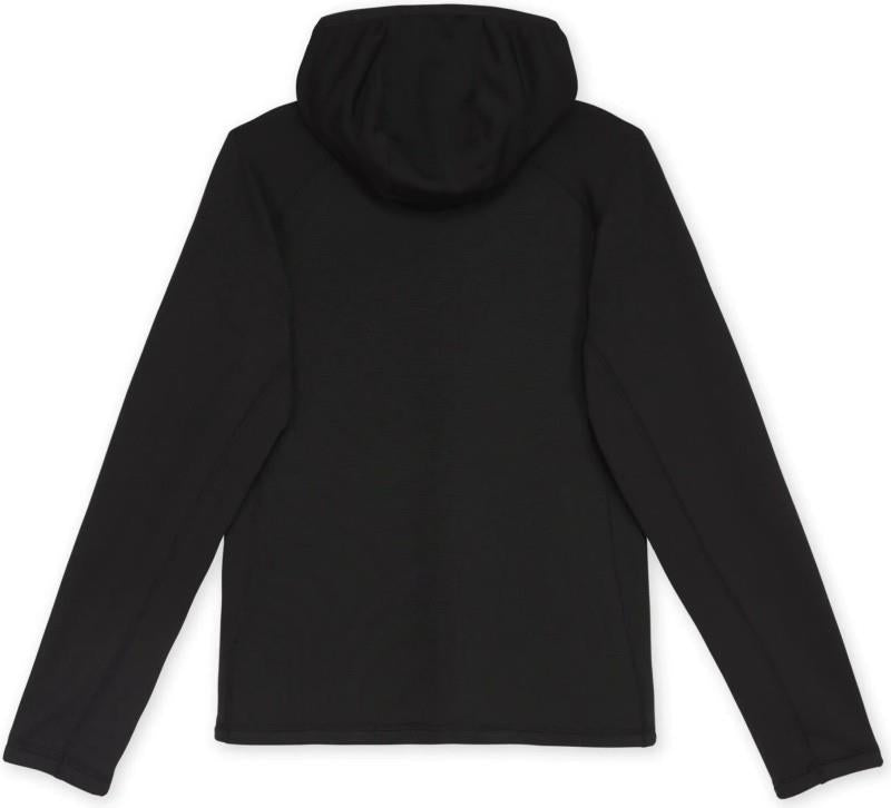 Grid Fleece Full-Zip Hoodie - Womens - black 1