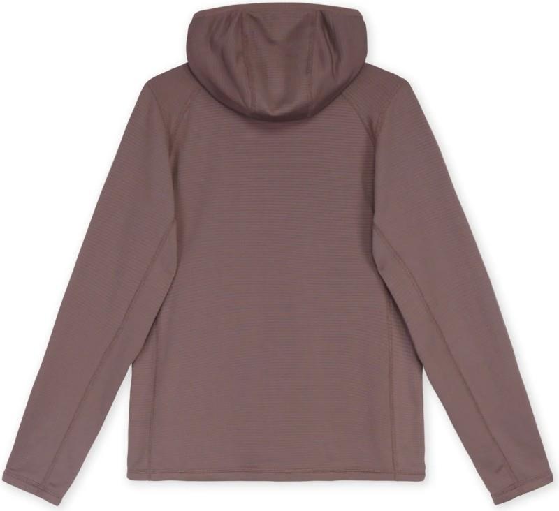 Grid Fleece Full-Zip Hoodie - Womens - dark fig 1