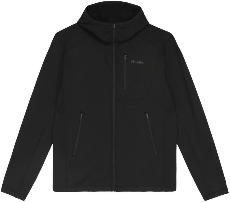 Grid Full-Zip Hoodie - Mens - black 1