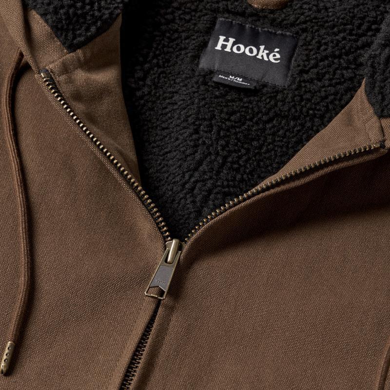 Hooded Work Jacket - Mens - Dark Brown 3