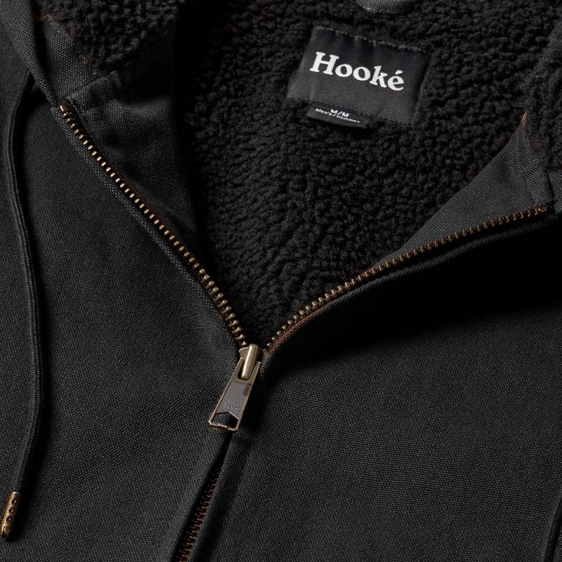 Hooded Work Jacket - Mens - black 1