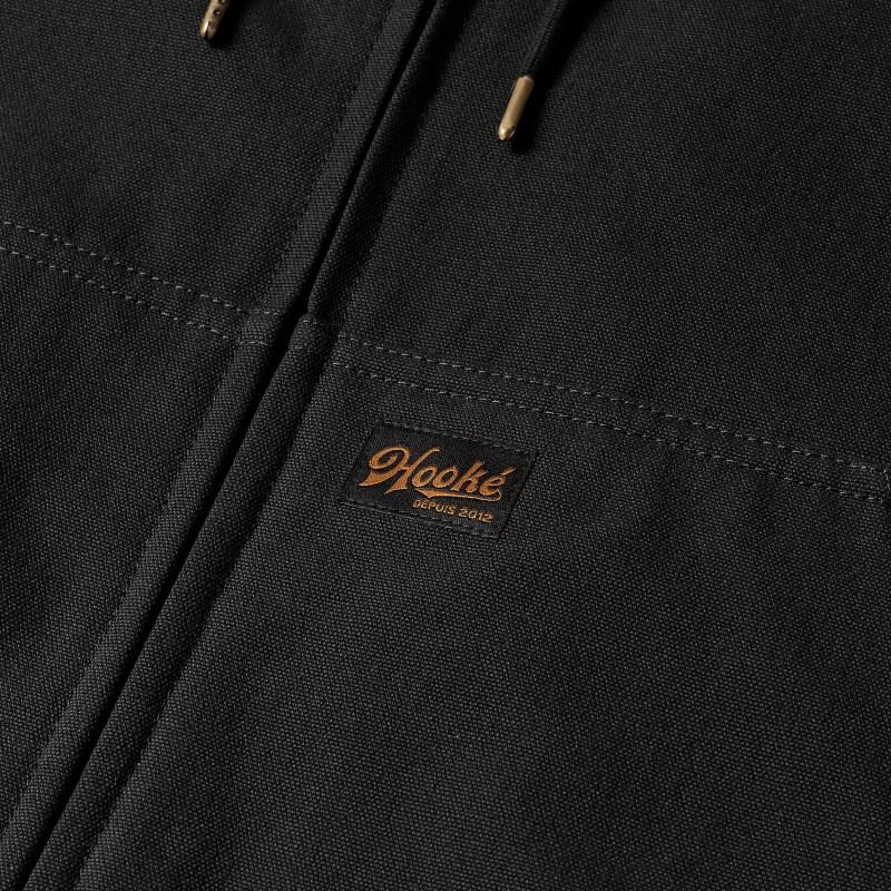 Hooded Work Jacket - Mens - black 1
