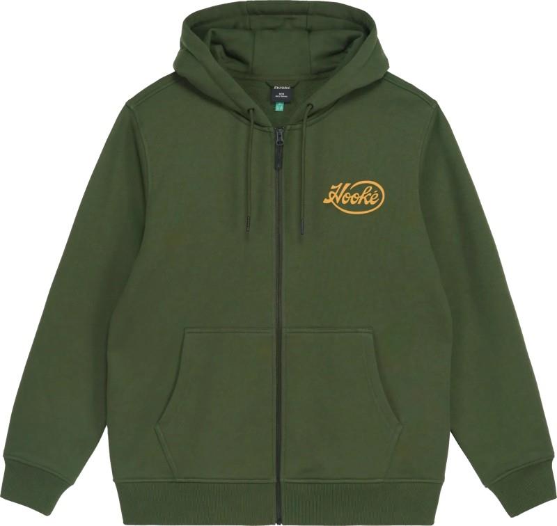 Hooké Zip-Up Hoodie - Mens - dark green 1