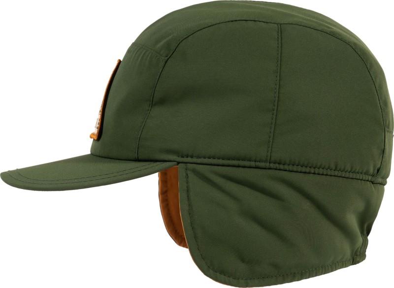 Insulated Winter Cap - dark green / camel 1