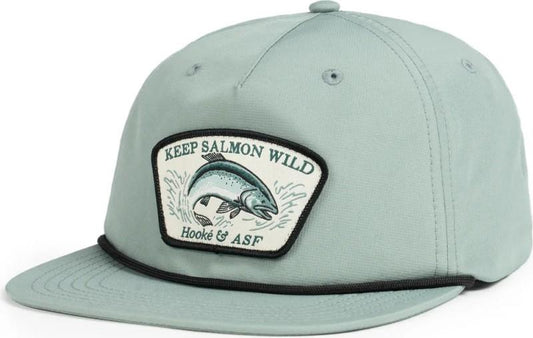 Keep Salmon Wild Sun Cap - slate 1