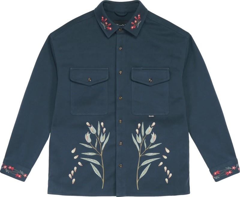 Milkweed Oversized Flannel Shirt - Womens - navy 1