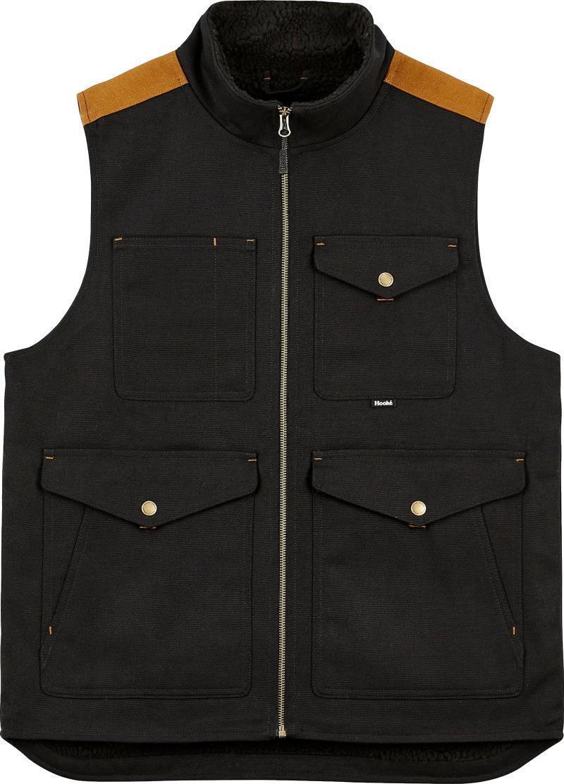 Mustang Pile Work Vest - Mens - Black / Camel 1