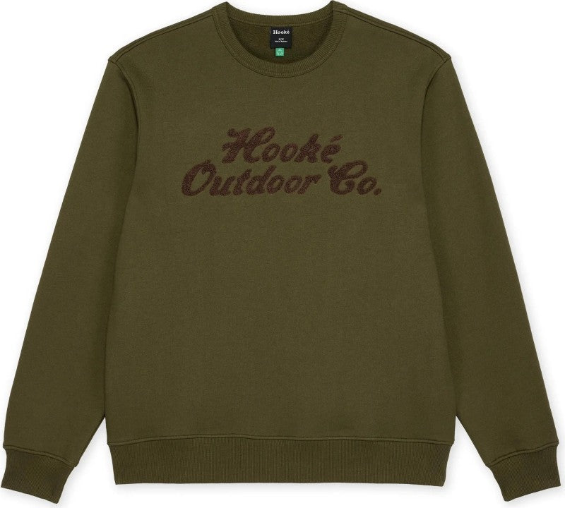 Outdoor Co. Crewneck - Mens - dark olive 1