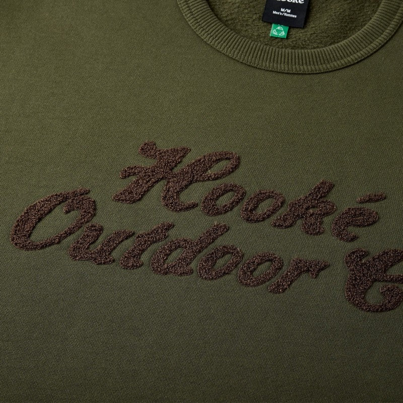 Outdoor Co. Crewneck - Mens - dark olive 1