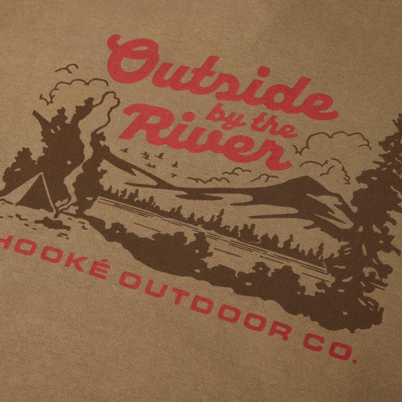 Outside by the River Hoodie - Mens - Sepia 4