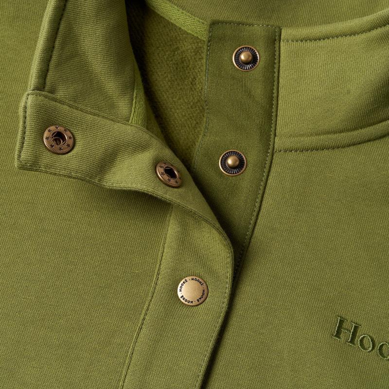 Oversized Half Placket Sweater - Womens - Calla Green 3
